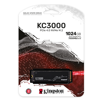 Kingston 1024GB KC3000 PCIe 4.0 NVMe M.2 SSD (R 7000 MB/s; W 6000 MB/s)