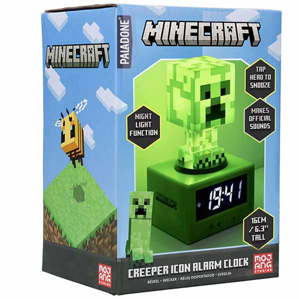 Lampa Creeper Icon Alarm Clock (Minecraft)