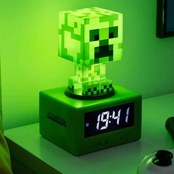 Lampa Creeper Icon Alarm Clock (Minecraft)