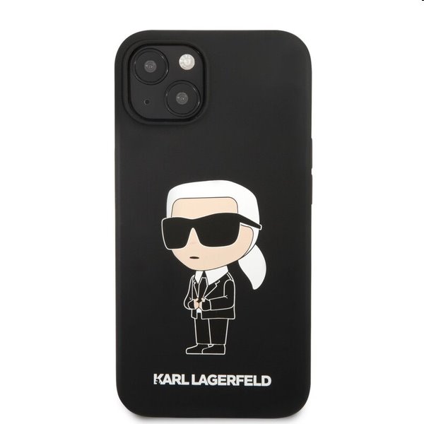 Zadný kryt Karl Lagerfeld Liquid Silicone Ikonik NFT pre Apple iPhone 13, čierna