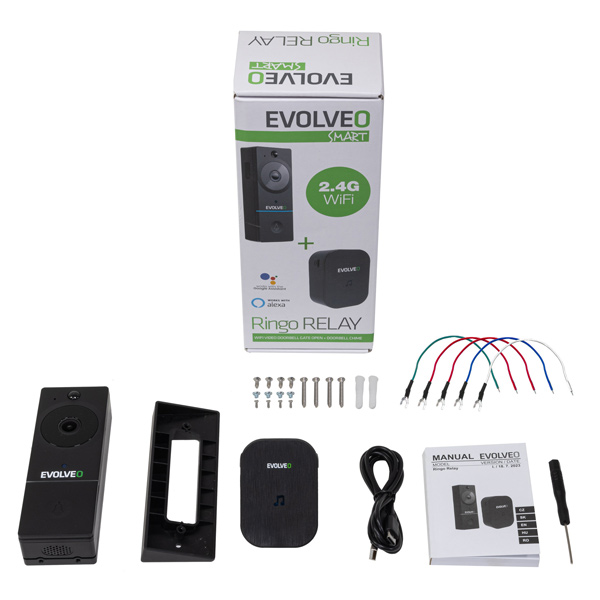 Evolveo Ringo RELAY - WiFi videozvonček s otváraním brány a zvonček do zásuvky