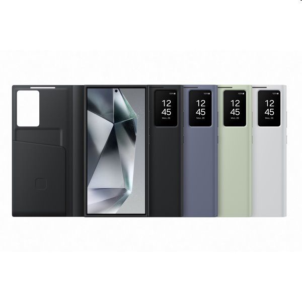 Knižkové puzdro Smart View Wallet pre Samsung Galaxy S24 Ultra, svetlozelená