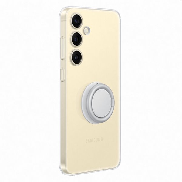 Zadný kryt Clear Gadget pre Samsung Galaxy S24 Plus, transparentná (s odnímateľným úchytom)