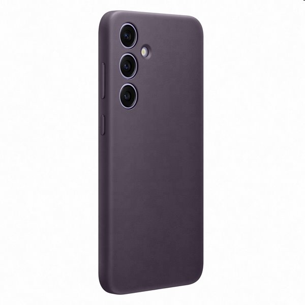Zadný kryt Leather Cover pre Samsung S24 Plus, tmavofialová