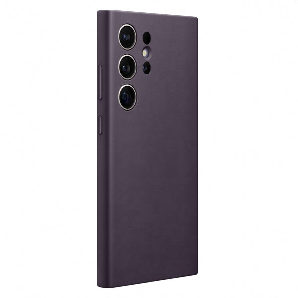 Zadný kryt Leather Cover pre Samsung S24 Ultra, tmavofialová Zadný kryt Leather Cover pre Samsung S24 Ultra, tmavofialová