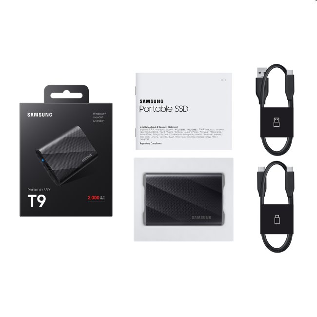 Samsung SSD disk T9, 4 TB, USB 3.2, čierna
