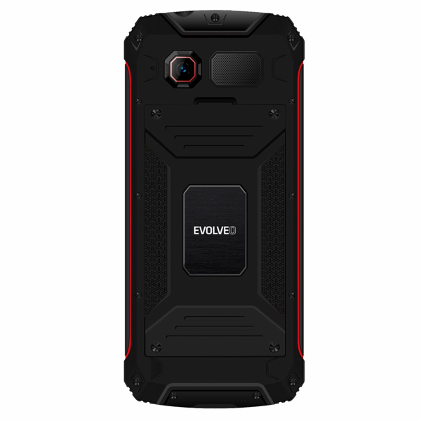 Evolveo StrongPhone W4, vodotesný odolný Dual SIM telefón, čierno-červený