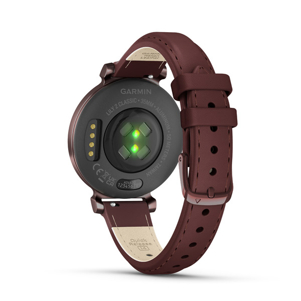 Garmin Lily 2 Classic, DarkBronze/Mulberry, Leather