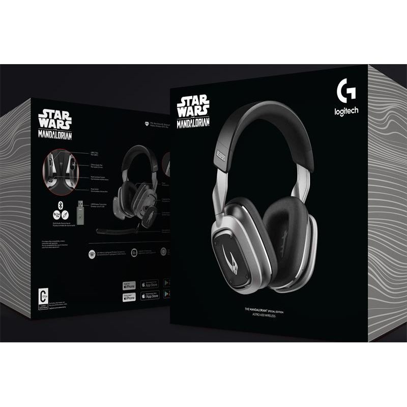 Logitech ASTRO A30 - bezdrôtové herné slúchadlá - Mandalorian Edition - PlayStation
