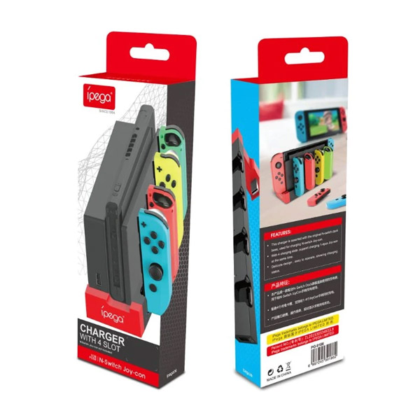 Nabíjacia stanca iPega 9186 pre Nintendo Switch Joy-con, biela/čierna