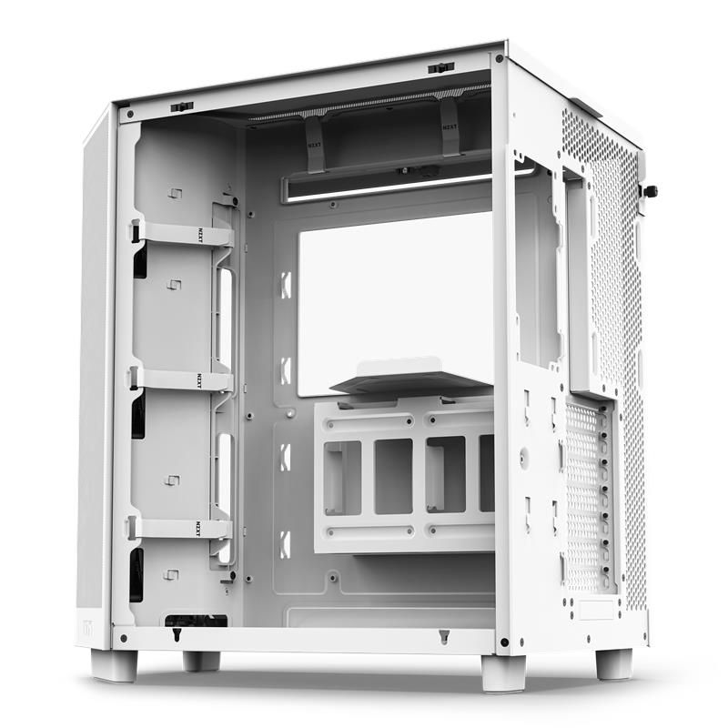 NZXT case H6 Flow, ATX, Compact Dual Chamber Mid Tower, white