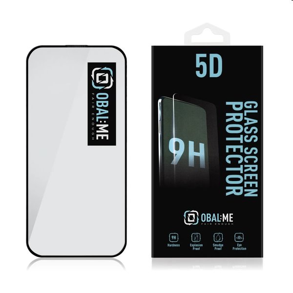 OBAL:ME 5D Ochranné tvrdené sklo pre Apple iPhone 15, čierna