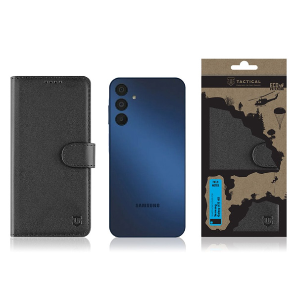 Knižkové puzdro Knižkové puzdro Tactical Field Notes pre Samsung Galaxy A15 4G, čierna