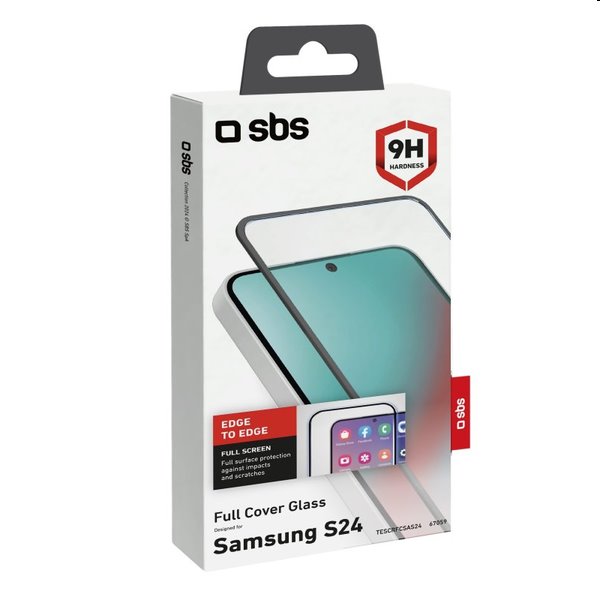 Tvrdené sklo SBS Full Cover pre Samsung Galaxy S24 5G, čierna