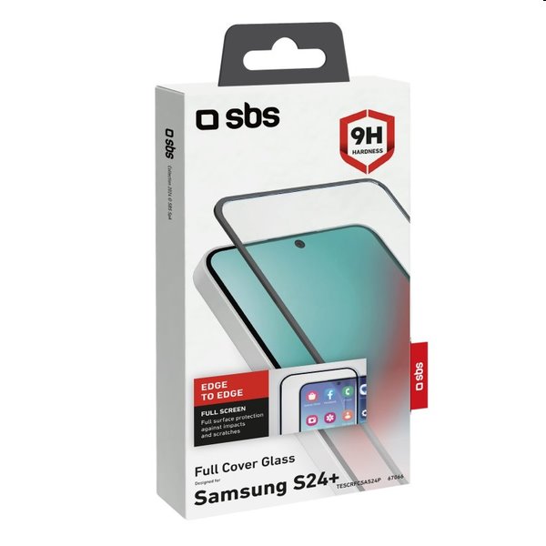Tvrdené sklo SBS Full Cover pre Samsung Galaxy S24 Plus, čierna