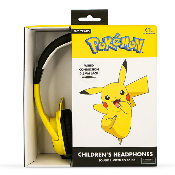 Detské káblové slúchadlá OTL Technologies Pokemon Pikachu s uškami