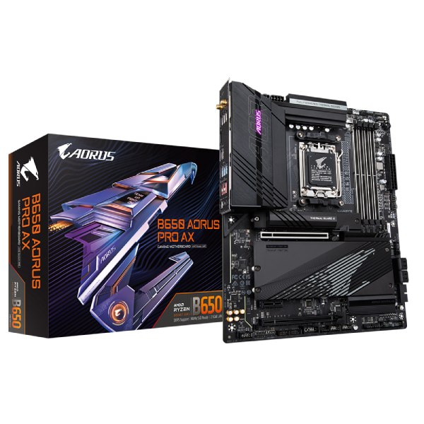 Gigabyte AORUS B650 PRO AX, AMD B650, AM5, 4xDDR5, ATX Gigabyte AORUS B650 PRO AX, AMD B650, AM5, 4xDDR5, ATX