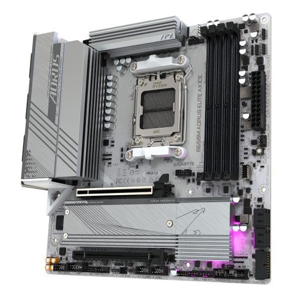 Gigabyte AORUS B650M ELITE AX ICE základná doska, AMD B650, AM5, 4xDDR5, mATX