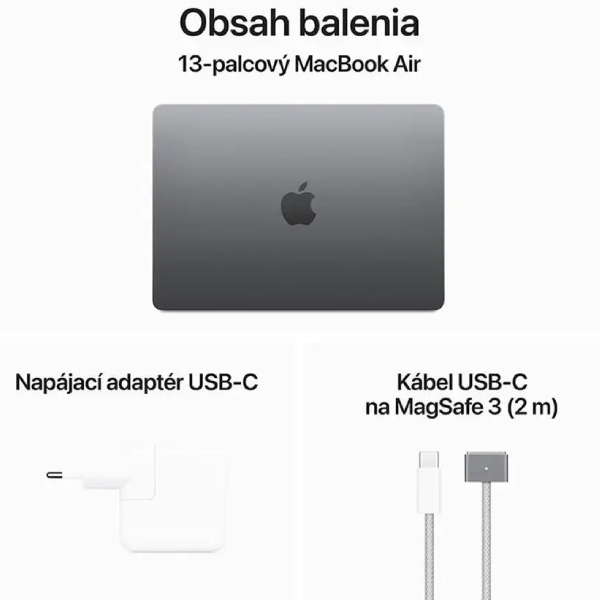 MacBook Air 13" Apple M3 8C CPU 10C GPU 16GB 512GB kozmický sivý SK