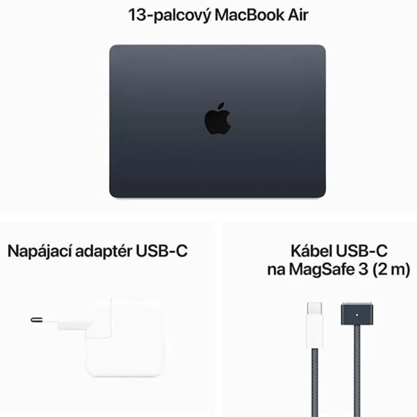 MacBook Air 13" Apple M3 8C CPU 10C GPU 16GB 512GB polnočný SK