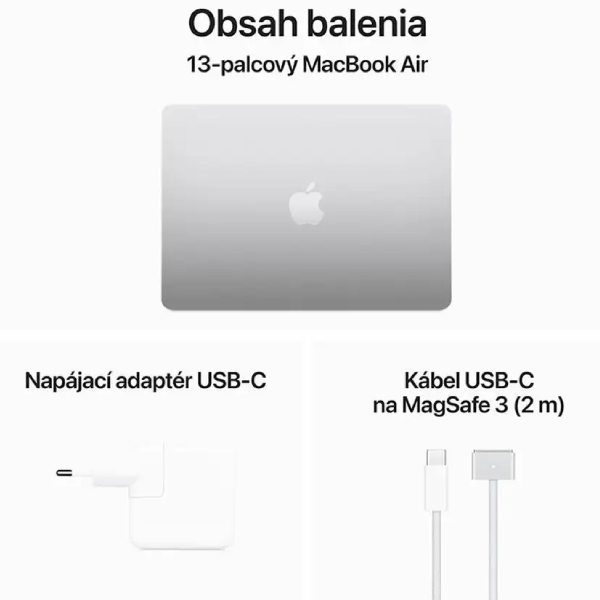MacBook Air 15" Apple M3 8C CPU 10C GPU 16GB 512GB strieborný SK MacBook Air 15" Apple M3 8C CPU 10C GPU 16GB 512GB strieborný SK