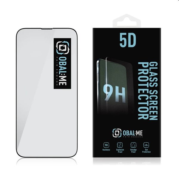 OBAL:ME 5D Ochranné tvrdené sklo pre Apple iPhone 13/13 Pro/14, čierne
