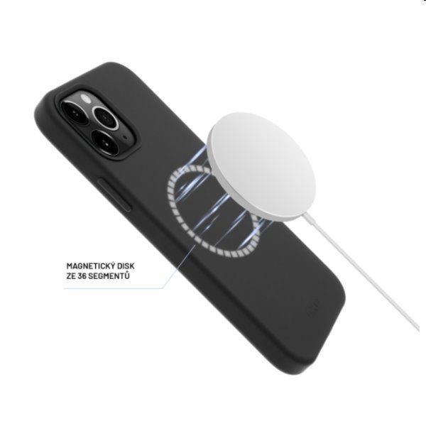 Silikónový kryt FIXED MagFlow s podporou Magsafe pre Apple iPhone 12 Pro Max, čierne Silikónový kryt FIXED MagFlow s podporou Magsafe pre Apple iPhone 12 Pro Max, čierne