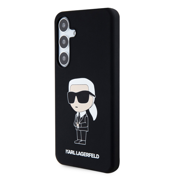 Zadný kryt Karl Lagerfeld Liquid Silicone Ikonik NFT pre Samsung Galaxy S24 Plus, čierny Zadný kryt Karl Lagerfeld Liquid Silicone Ikonik NFT pre Samsung Galaxy S24 Plus, čierny