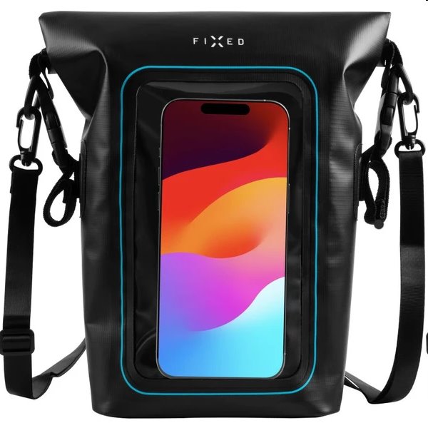 FIXED Vodeodolný vak Float Bag s kapsou pre mobilný telefón 3L, čierne FIXED Vodeodolný vak Float Bag s kapsou pre mobilný telefón 3L, čierne