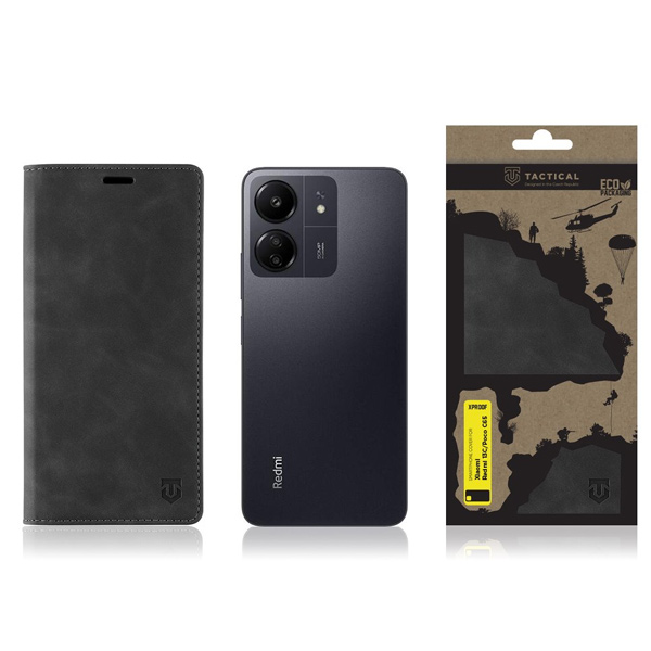 Knižkové puzdro Tactical Xproof pre Xiaomi Redmi 13C/Poco C65, Black Hawk