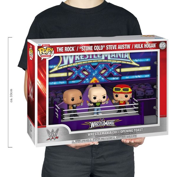 POP! Moment Deluxe: Wrestlemania 30 Opening Toast The Rock Stone Cold Steve (WWE)