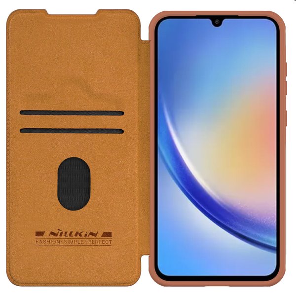 Puzdro Nillkin Qin BookPRO pre Samsung Galaxy A55 5G, hnedé