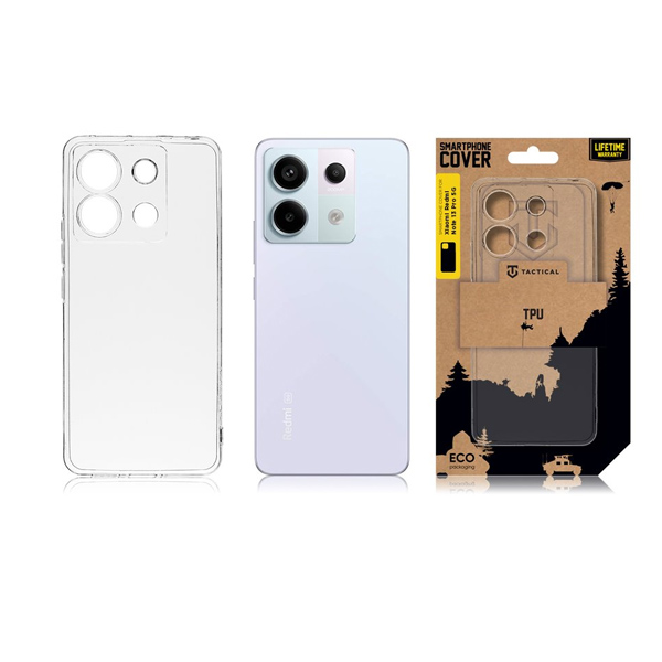 Puzdro Tactical TPU pre Xiaomi Redmi Note 13 Pro 5G/Poco X6 5G, transparentné