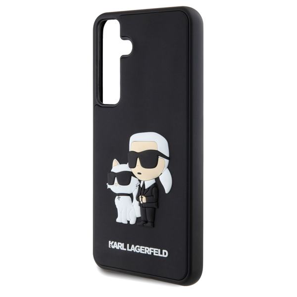 Zadný kryt Karl Lagerfeld 3D Rubber Karl and Choupette pre Samsung Galaxy S24 Plus, čierny