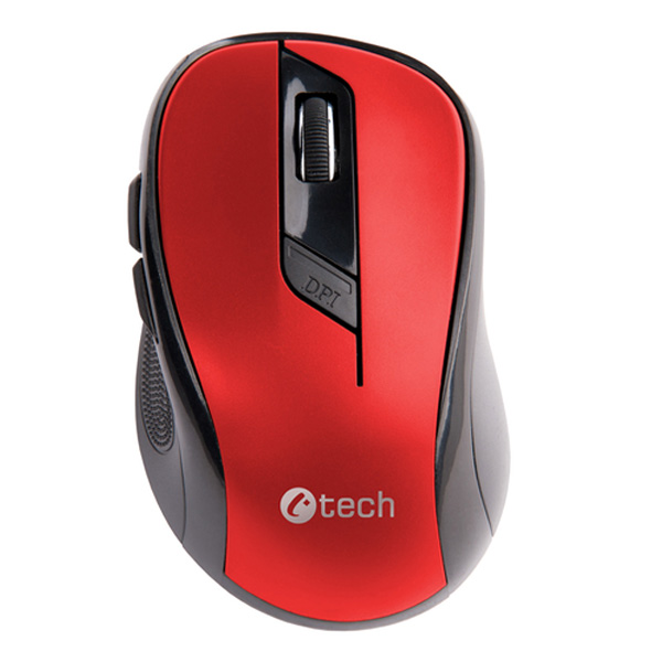 Bezdrôtová myš C-Tech WLM-02, USB, 1600 dpi, červená Bezdrôtová myš C-Tech WLM-02, USB, 1600 dpi, červená