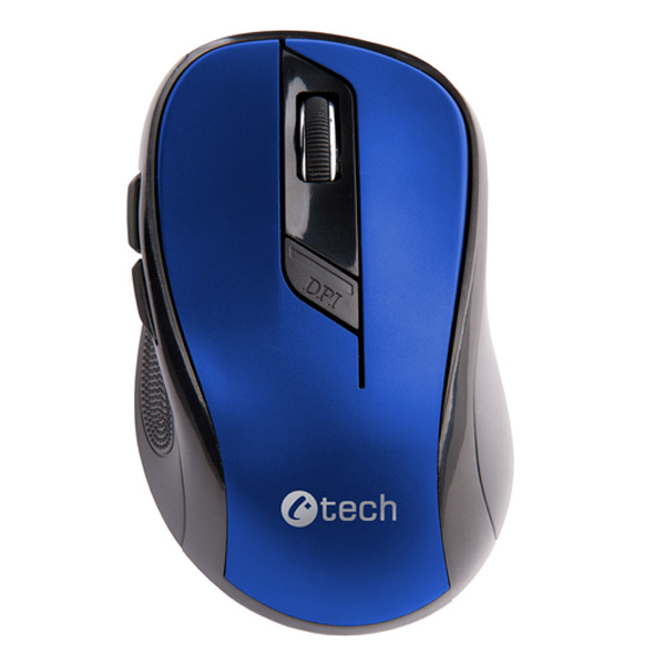 Bezdrôtová myš C-Tech WLM-02, USB, 1600 dpi, modrá Bezdrôtová myš C-Tech WLM-02, USB, 1600 dpi, modrá