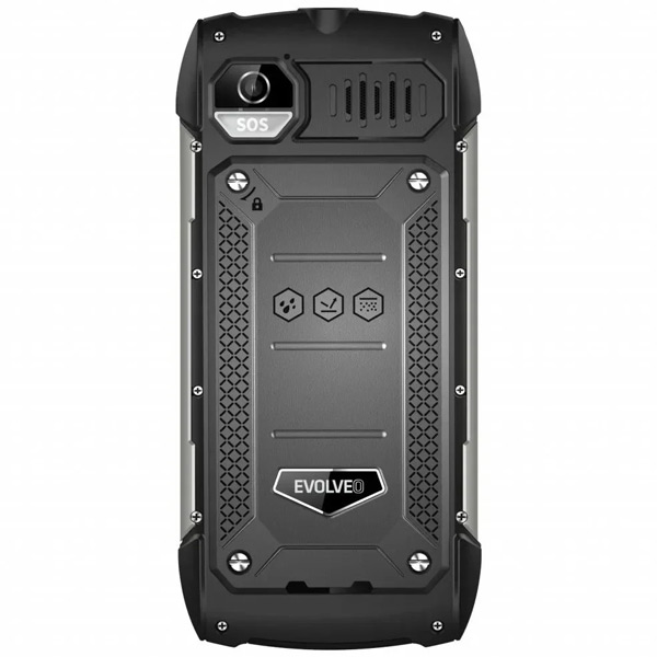 Evolveo StrongPhone H1, vodotesný odolný Dual SIM telefón, čierno-strieborný Evolveo StrongPhone H1, vodotesný odolný Dual SIM telefón, čierno-strieborný