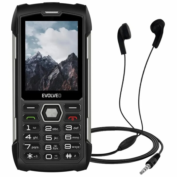 Evolveo StrongPhone H1, vodotesný odolný Dual SIM telefón, čierno-strieborný Evolveo StrongPhone H1, vodotesný odolný Dual SIM telefón, čierno-strieborný