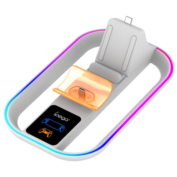 iPega P5P11 nabíjacia stanica s RGB 2v1 pre Playstation Portal Remote Player a PS5 ovládač, biela iPega P5P11 nabíjacia stanica s RGB 2v1 pre Playstation Portal Remote Player a PS5 ovládač, biela