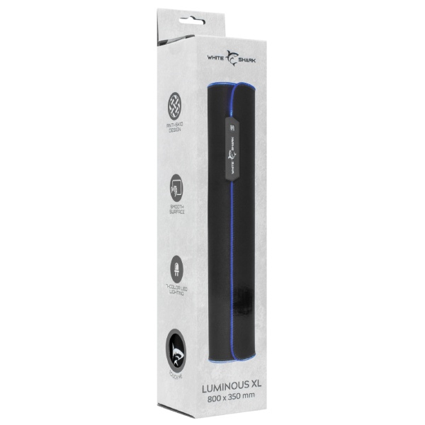 White Shark podložka pod myš LED LUMINOUS XL, 800x350 mm, čierna White Shark podložka pod myš LED LUMINOUS XL, 800x350 mm, čierna