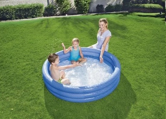 Acra Bestway Trojkomorový bazén 122 x 25 cm, modrý Acra Bestway Trojkomorový bazén 122 x 25 cm, modrý