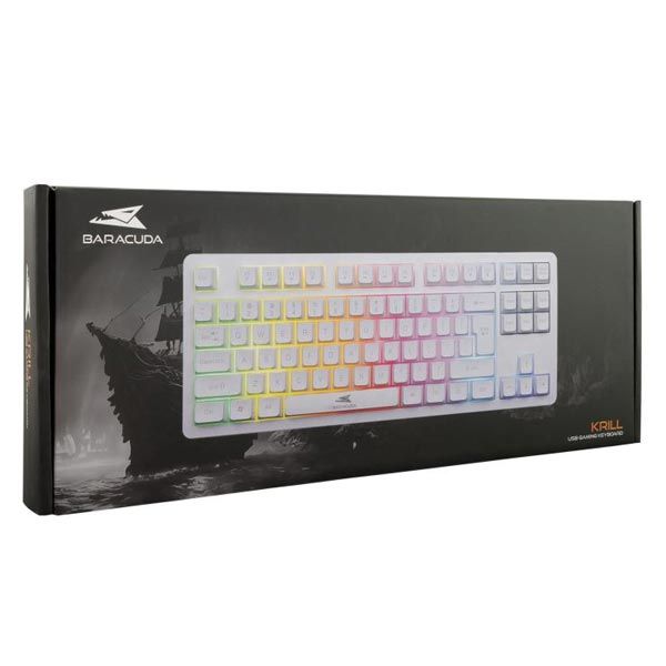 Baracuda Gaming keyboard KRILL, US, white