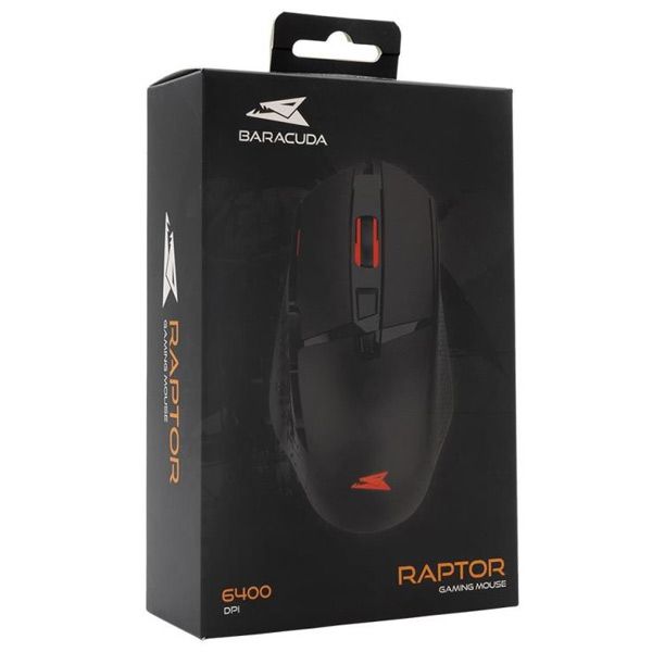 Baracuda Gaming mouse RAPTOR, 8D, 6 400 dpi, black