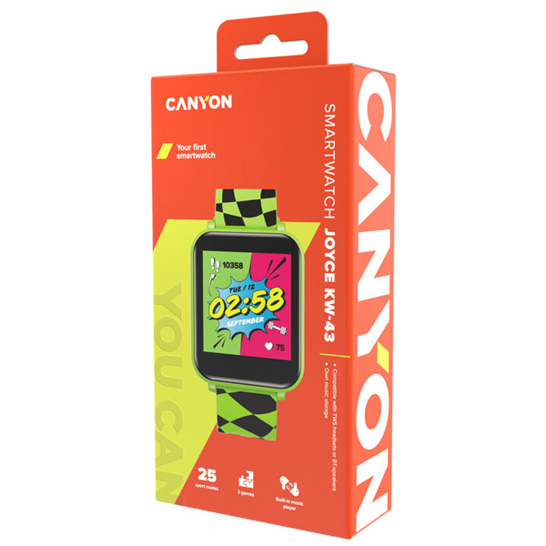 Canyon KW-43, Joyce, smart hodinky pre deti, zelené Canyon KW-43, Joyce, smart hodinky pre deti, zelené