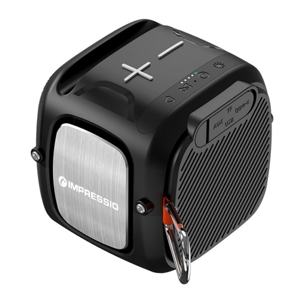 Repro C-TECH Impressio Qubis mini, SD, USB, BT, AUX-IN, FM rádio, TWS, IPX6, RGB