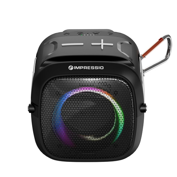 Repro C-TECH Impressio Qubis mini, SD, USB, BT, AUX-IN, FM rádio, TWS, IPX6, RGB