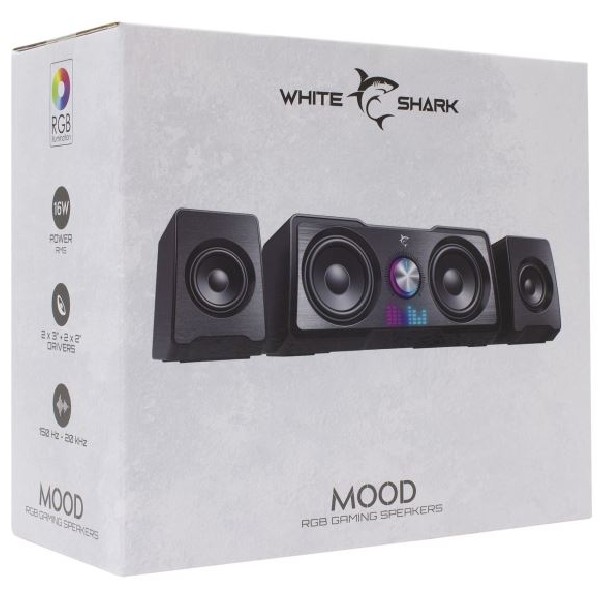 White Shark 2.2 MOOD reproduktory, čierne