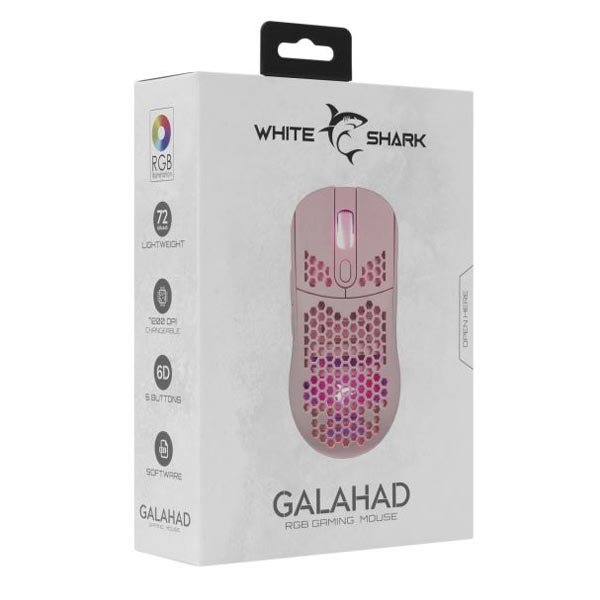 White Shark Gaming mouse GALAHAD, 7200 dpi, ružová White Shark Gaming mouse GALAHAD, 7200 dpi, ružová