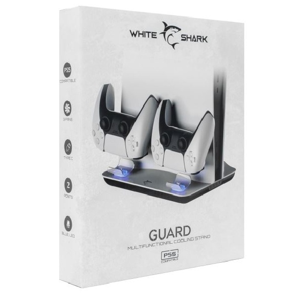 White Shark GUARD chladiaci stojan a nabíjacia stanica pre PlayStation 5 White Shark GUARD chladiaci stojan a nabíjacia stanica pre PlayStation 5