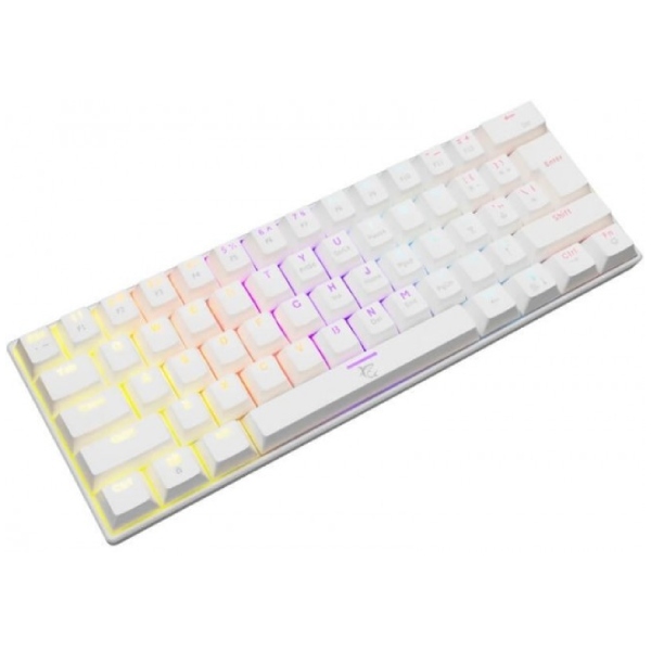 White Shark mechanická herná klávesnica SHINOBI, US, modrý switch, biela White Shark mechanická herná klávesnica SHINOBI, US, modrý switch, biela